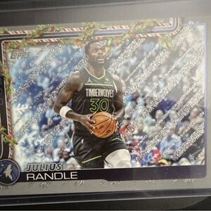 Topps 2025-26 Holiday Silver Glitter Julius Randle H86 Minnesota Timberwolves